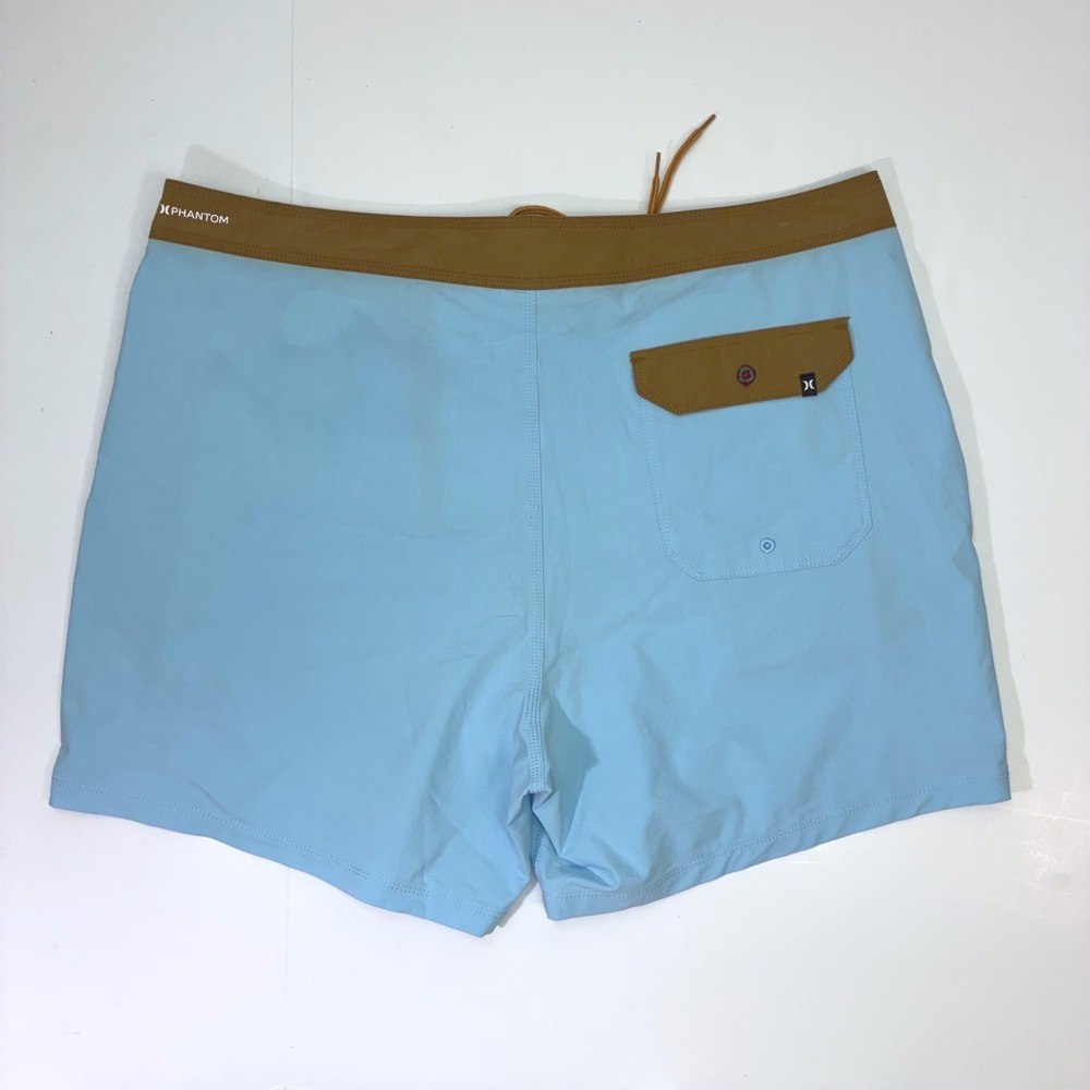 Hurley Phantom Mens Board Shorts Blue Leopard Stripe Swim Trunks 38 MBS0011450 - Picture 2 of 12